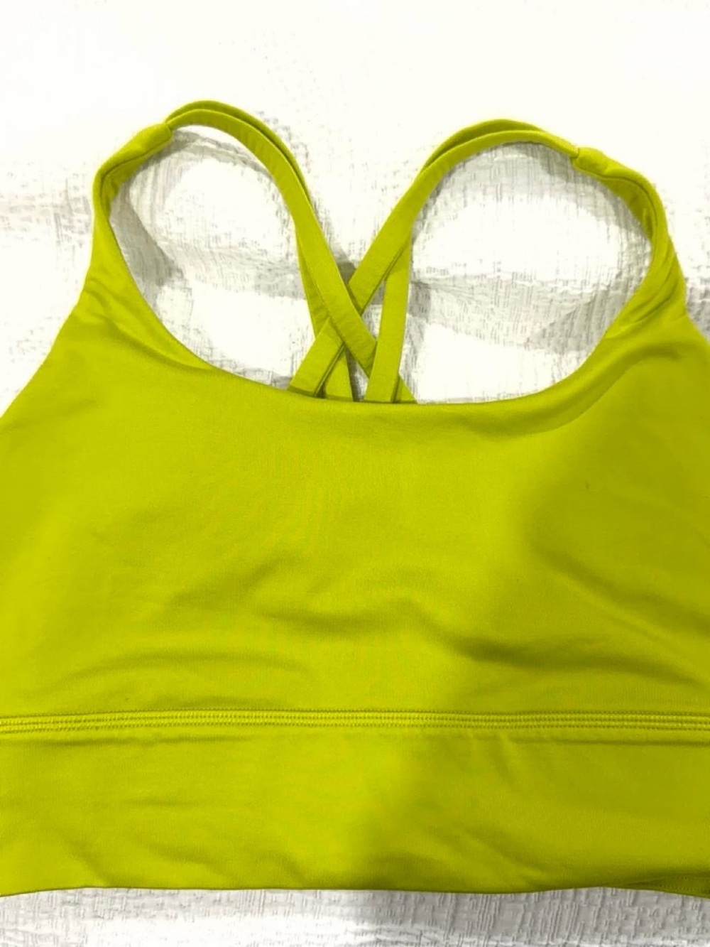 lululemon athletica Lime Green Cross -Back sports bra